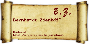 Bernhardt Zdenkó névjegykártya